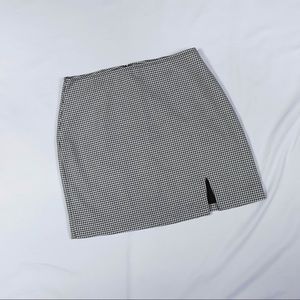 Forever 21 houndstooth mini zip skirt small